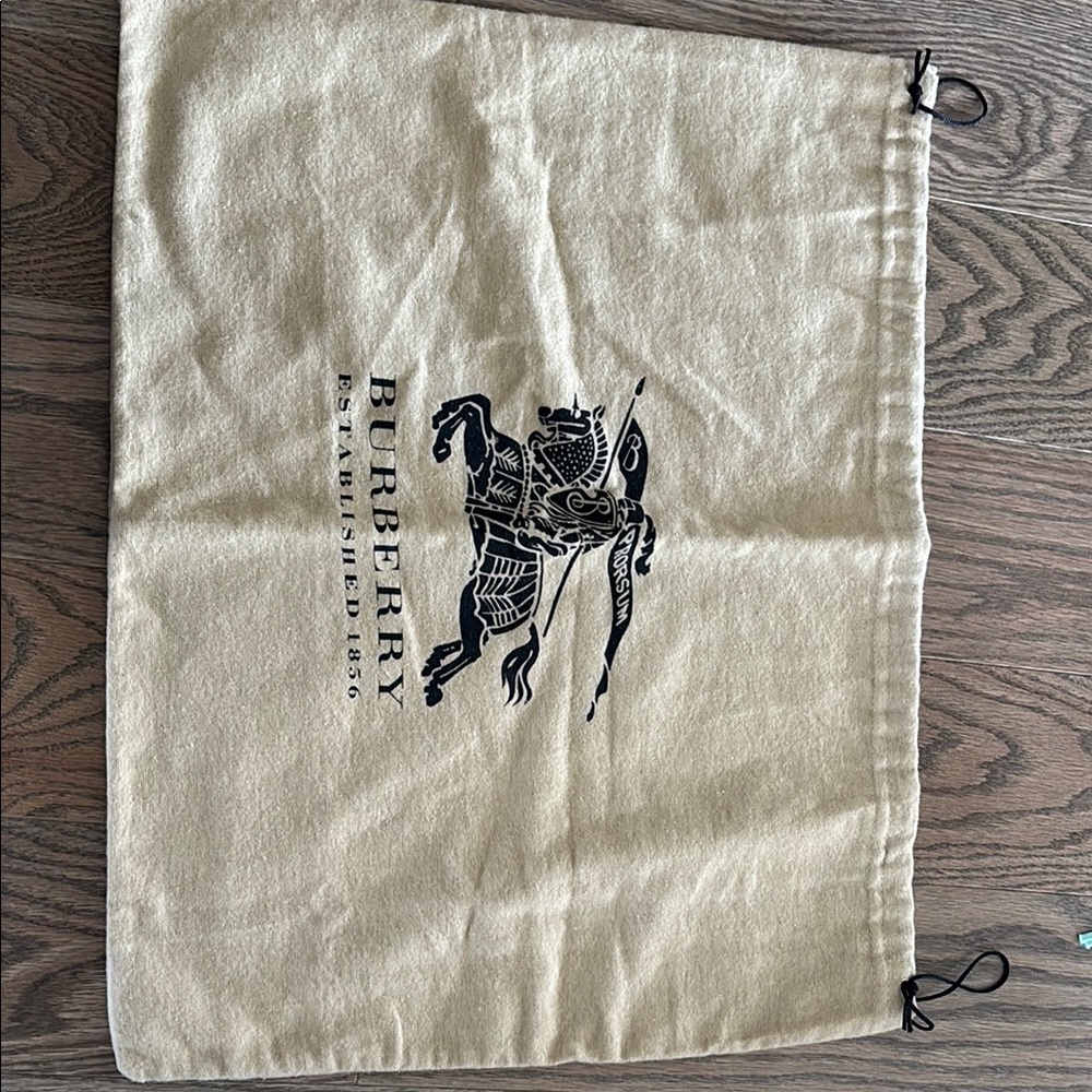 Burberry Tan Drawstring Bag